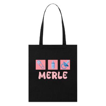 Pacifier Merle - Stanley/Stella Organic Tote Bag - black - Front