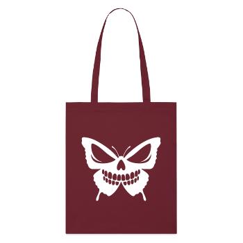 Conception complexe de crâne de papillon - Tote bag bio Stanley/Stella - bordeaux - Devant