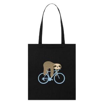 Sloth Bike - Stanley/Stella Organic Tote Bag - black - Front