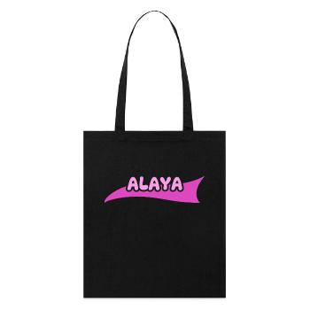 Vorname Alaya - Stanley/Stella Bio-Stoffbeutel - Schwarz - Vorne
