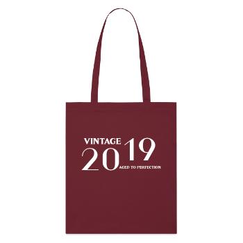 Vintage 2019 aged to perfection - Tote bag bio Stanley/Stella - bordeaux - Devant