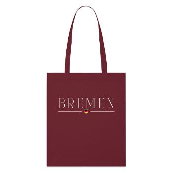 Brême, Allemagne T-Shirt Design de Style Élégance - Tote bag bio Stanley/Stella - bordeaux - Devant