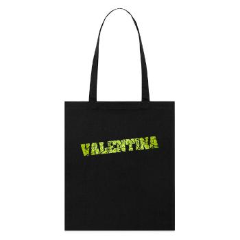 Name Valentina - Stanley/Stella Bio-Stoffbeutel - Schwarz - Vorne