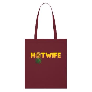 Hotwife Upside Down Pineapple Swinger Hot Wife - Stanley/Stella Organic Tote Bag - burgundy - Front