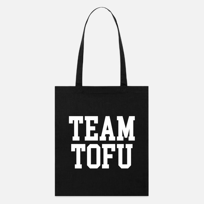 Team Tofu Weißer Druck - Stanley/Stella Bio-Stoffbeutel - Schwarz