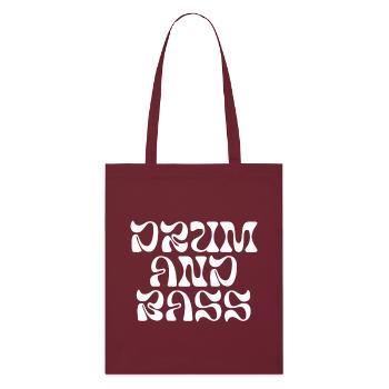 Drum and Bass Psychedelic Ink Swirl Design - Tote bag bio Stanley/Stella - bordeaux - Devant