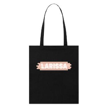Prénom Larissa - Tote bag bio Stanley/Stella - noir - Devant