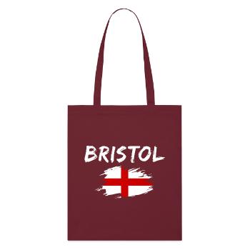Bristol England - Stanley/Stella Bio-Stoffbeutel - Burgunderrot - Vorne