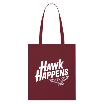 Hawk Happens - Stanley/Stella Organic Tote Bag - burgundy - Front
