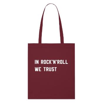 Rock n roll - Tote bag bio Stanley/Stella - bordeaux - Devant