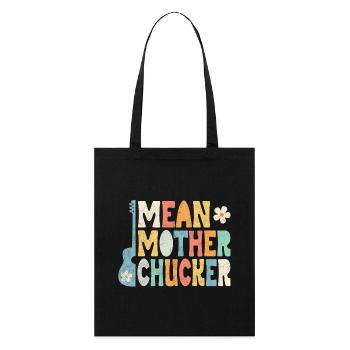Mean Mother Chucker à la guitare - Tote bag bio Stanley/Stella - noir - Devant