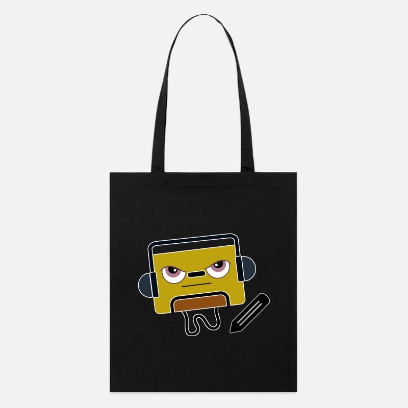 BlockAudio Serious Writing Retro-Kassette - Stanley/Stella Bio-Stoffbeutel - Schwarz