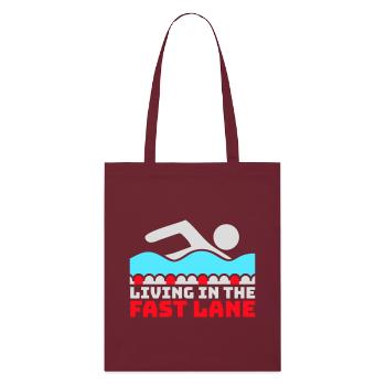 La vie dans la piscine flottante à toute vitesse, drôle de diction - Tote bag bio Stanley/Stella - bordeaux - Devant