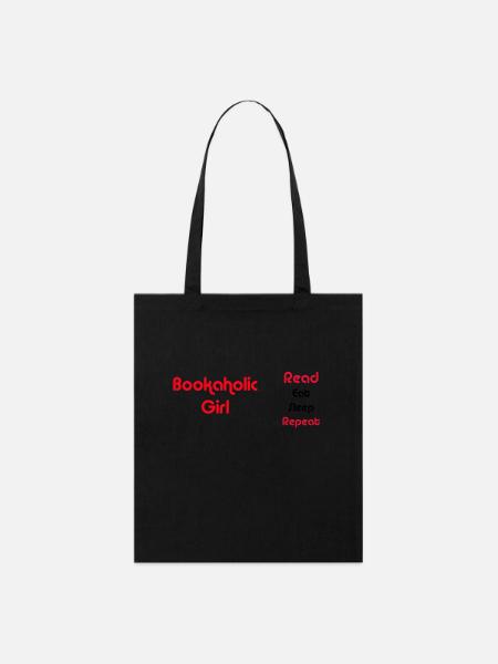 Bookaholic-repeat - Stanley/Stella Organic Tote Bag - black