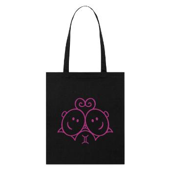 Gémeaux / Gémeaux / Zodiaque / Naissance - Tote bag bio Stanley/Stella - noir - Devant
