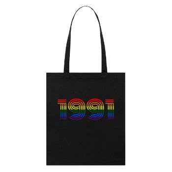 1991 - Tote bag bio Stanley/Stella - noir - Devant