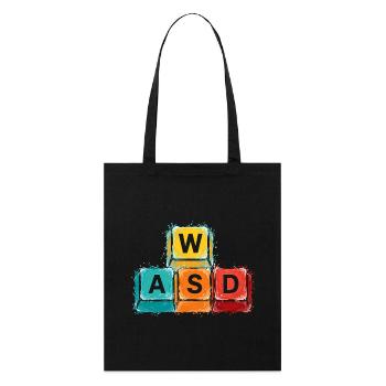 Boutons de jeu WASD - Tote bag bio Stanley/Stella - noir - Devant