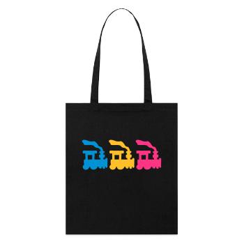 Trains - Tote bag bio Stanley/Stella - noir - Devant