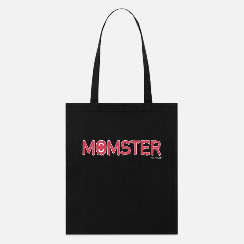 Momster / Supermom / Mama / Monster / Bissig - Stanley/Stella Bio-Stoffbeutel - Schwarz