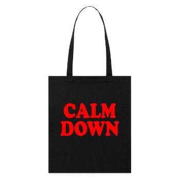 Calm down - Stanley/Stella Bio-Stoffbeutel - Schwarz - Vorne