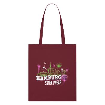 Hambourg, Skyline, ville, Allemagne, Graffiti - Tote bag bio Stanley/Stella - bordeaux - Devant
