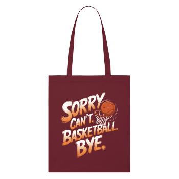 basket-ball rétro vintage joueur de basket-ball disant - Tote bag bio Stanley/Stella - bordeaux - Devant