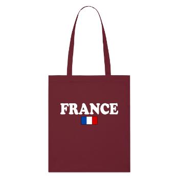 FRANKREICH FRANZÖSISCHE FLAGGE - Stanley/Stella Bio-Stoffbeutel - Burgunderrot - Vorne