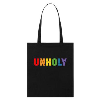 Chemise arc-en-ciel LGBT UNHOLY LGBT lgbtqi queer - Tote bag bio Stanley/Stella - noir - Devant