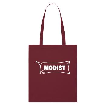 Speech Bubble Modist - Stanley/Stella Organic Tote Bag - burgundy - Front
