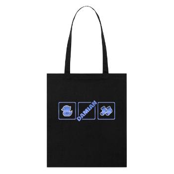 Naissance de Damian - Tote bag bio Stanley/Stella - noir - Devant
