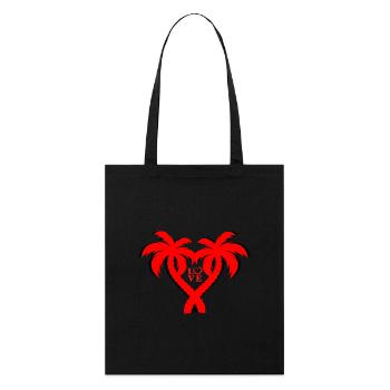 Heart Palm Love Motif - Stanley/Stella Organic Tote Bag - black - Front
