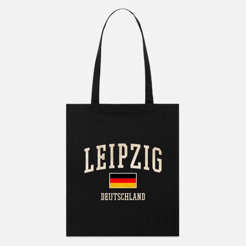 Look du drapeau allemand de Leipzig - Tote bag bio Stanley/Stella - noir