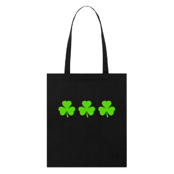 Trèfle d’Irlande Trèfles - Tote bag bio Stanley/Stella - noir - Devant