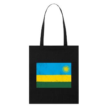 Flagge von Ruanda - Stanley/Stella Bio-Stoffbeutel - Schwarz - Vorne