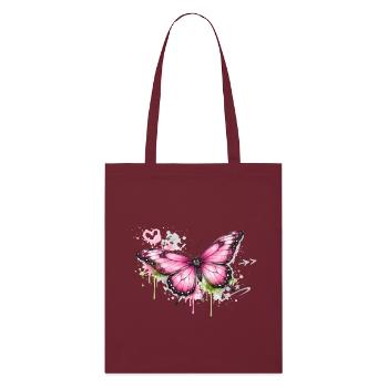 Butterfly Graffiti Street Art - Stanley/Stella Organic Tote Bag - burgundy - Front