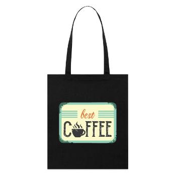 best coffee café Dear Friends Symbol icon Logo - Stanley/Stella Organic Tote Bag - black - Front