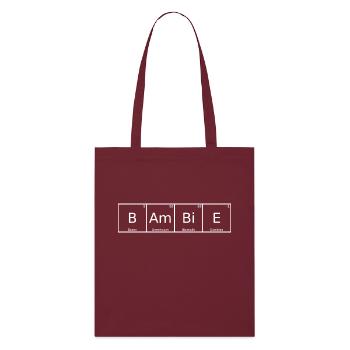 Bambie Name First Name Chemistry Periodic Table Elements - Stanley/Stella Organic Tote Bag - burgundy - Front
