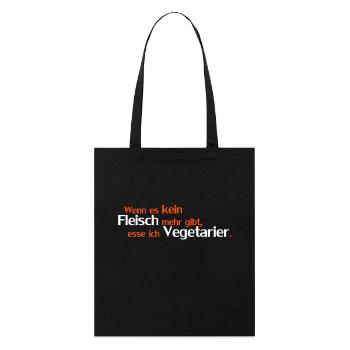 If there is no more meat, I eat - Stanley/Stella Organic Tote Bag - black - Front