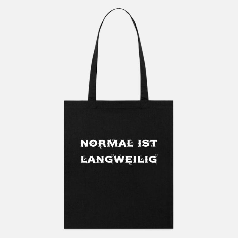 normal ist langweilig - Stanley/Stella Bio-Stoffbeutel - Schwarz