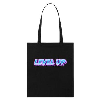 Passez au niveau supérieur - Tote bag bio Stanley/Stella - noir - Devant