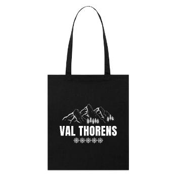 Val Thorens, station de ski, ski - Tote bag bio Stanley/Stella - noir - Devant