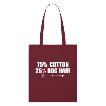 75 Cotton 25 Percent Dog Hair - Tote bag bio Stanley/Stella - bordeaux - Devant