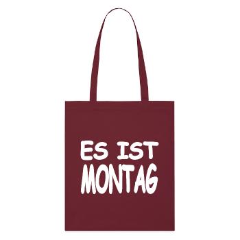 Monday - Stanley/Stella Organic Tote Bag - burgundy - Front