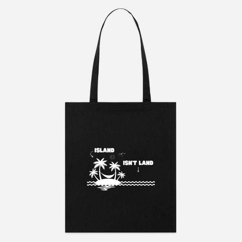 L’Islande n’est pas une terre, l’eau n’est pas une île, drôle. - Tote bag bio Stanley/Stella - noir