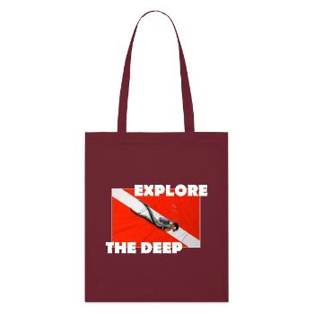 EXPLOREZ LES PROFONDEURS - Tote bag bio Stanley/Stella - bordeaux - Devant