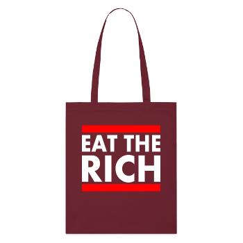 Eat the rich - Stanley/Stella Bio-Stoffbeutel - Burgunderrot - Vorne