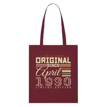 Avril 1980 anniversaire Avril 1980 April 1980 - Tote bag bio Stanley/Stella - bordeaux - Devant