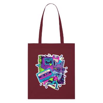 Cyberpunk des années 90 - Tote bag bio Stanley/Stella - bordeaux - Devant