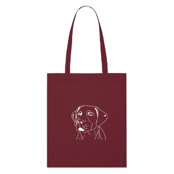 Labrador - Stanley/Stella Bio-Stoffbeutel - Burgunderrot - Vorne