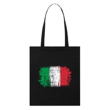 Italian Flag Brush Strokes - Stanley/Stella Organic Tote Bag - black - Front